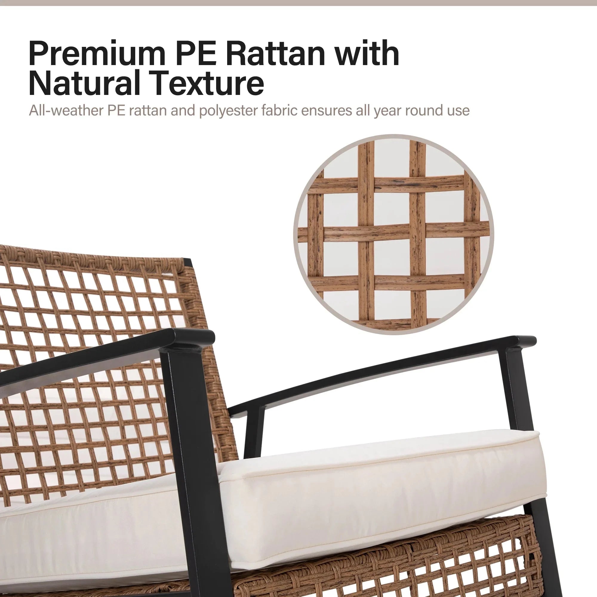 Canva Home Sculptural Rattan Rocking Armchair