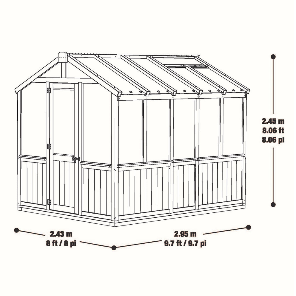 Yardistry 8' X 10' Greenhouse