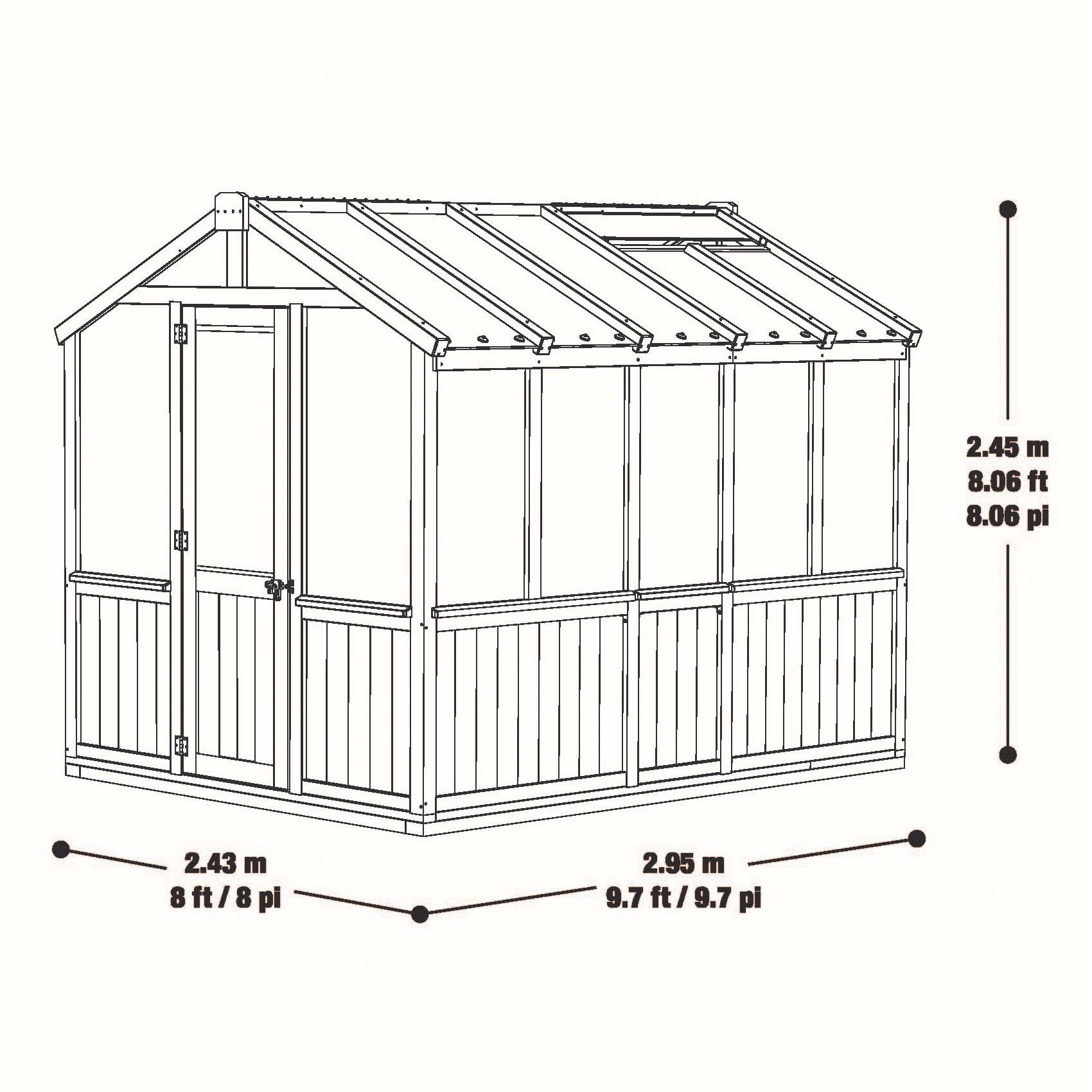 Yardistry 8' X 10' Greenhouse