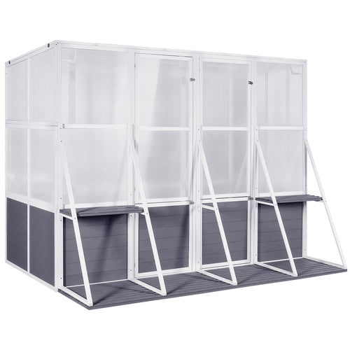 Artisanal Wooden Lean-To Walk-In Greenhouse (104" x 98")