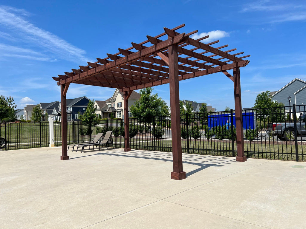 Super Deck Solid Redwood Pergola