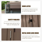 [11X12FT] Alora Outdoor Backyard Storage Metal Shed With Galvanized Steel Frame, Windows, And Lockable Doors (SAK60167)