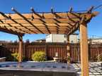 Super Deck Solid Redwood Pergola