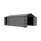 Saksby Extra-Large Heavy-Duty Galvanized Steel Garage Shed (SAK14093)
