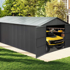 Saksby Extra-Large Heavy-Duty Galvanized Steel Garage Shed (SAK14093)