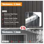 Saksby Extra-Large Heavy-Duty Galvanized Steel Garage Shed (SAK14093)