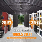 Saksby Extra-Large Heavy-Duty Galvanized Steel Garage Shed (SAK14093)