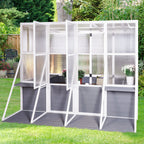 Artisanal Wooden Lean-To Walk-In Greenhouse (104" x 98")