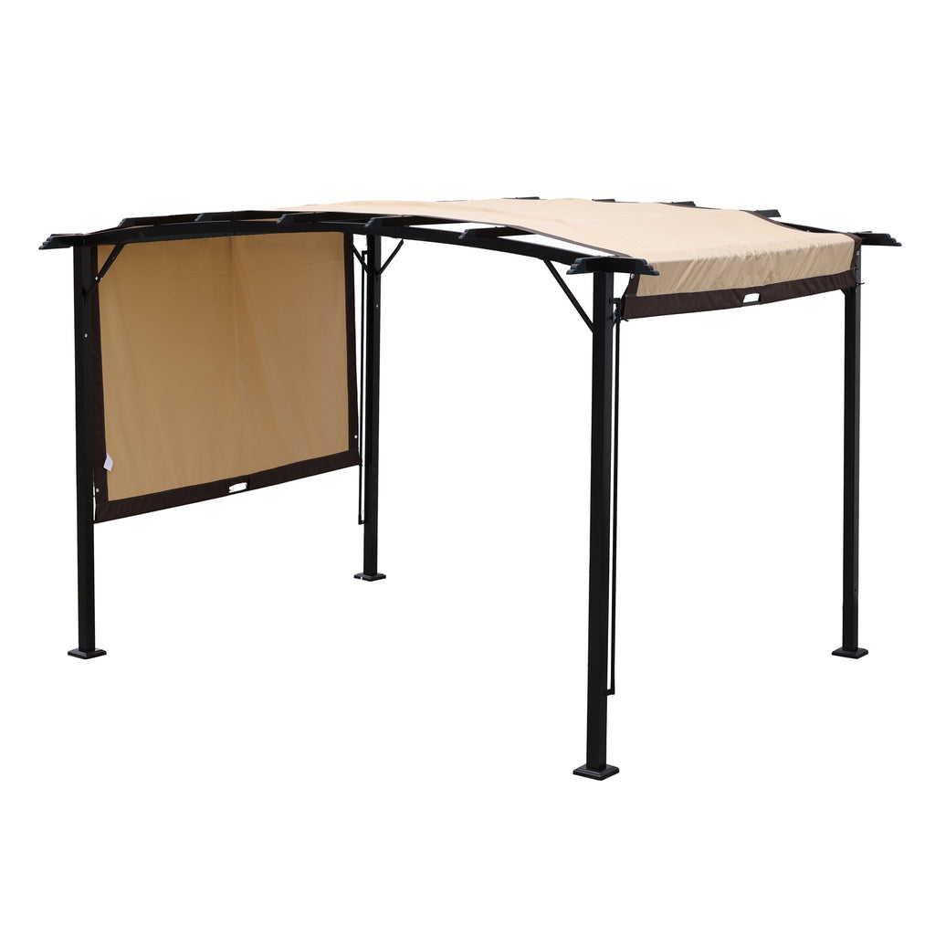 V.I.P Digital Presence 12' x 9' Steel Pergola with Retractable Canopy