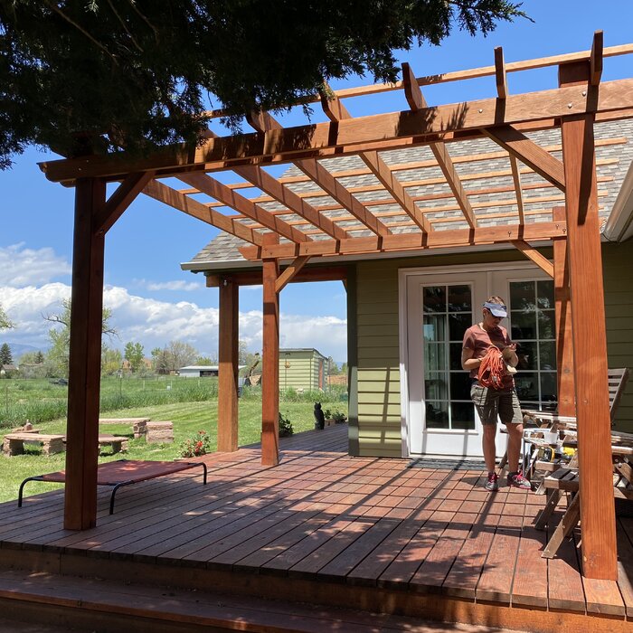Super Deck Solid Redwood Pergola