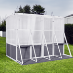 Artisanal Wooden Lean-To Walk-In Greenhouse (104" x 98")