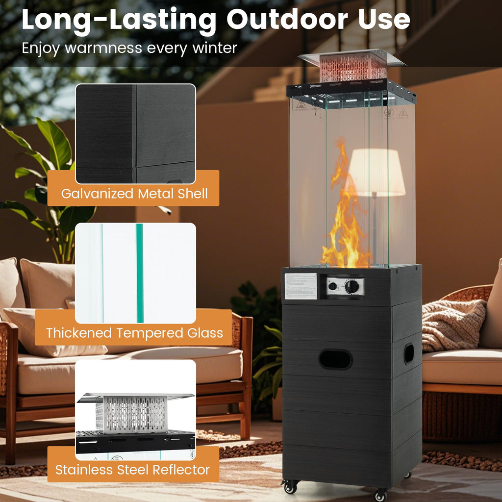 Heirloom Series 40,000 BTU Propane Patio Heater with Wood-Grain Finish