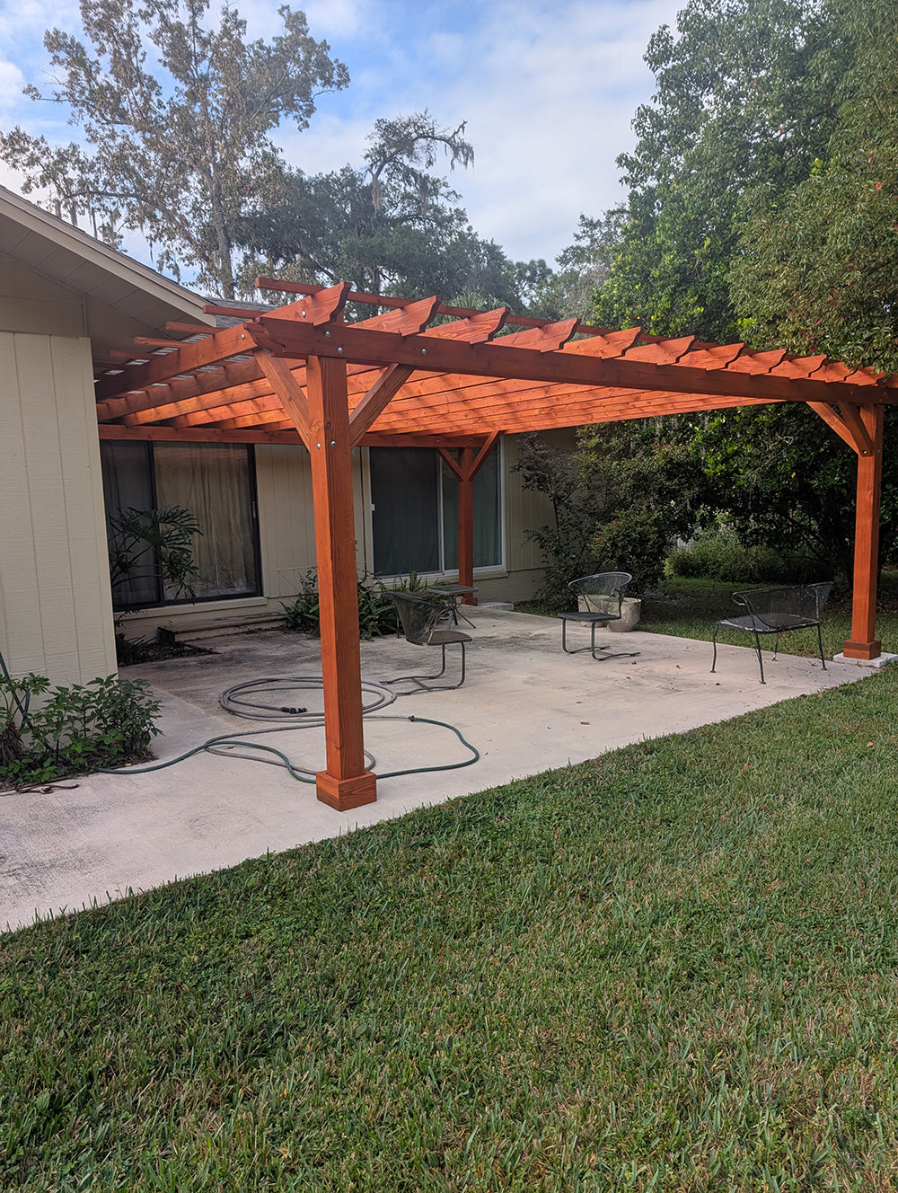Super Deck Solid Redwood Pergola