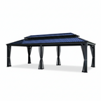 24' x 14' Grand Estate Aluminum Hardtop Gazebo with Galvanized Double Roof
