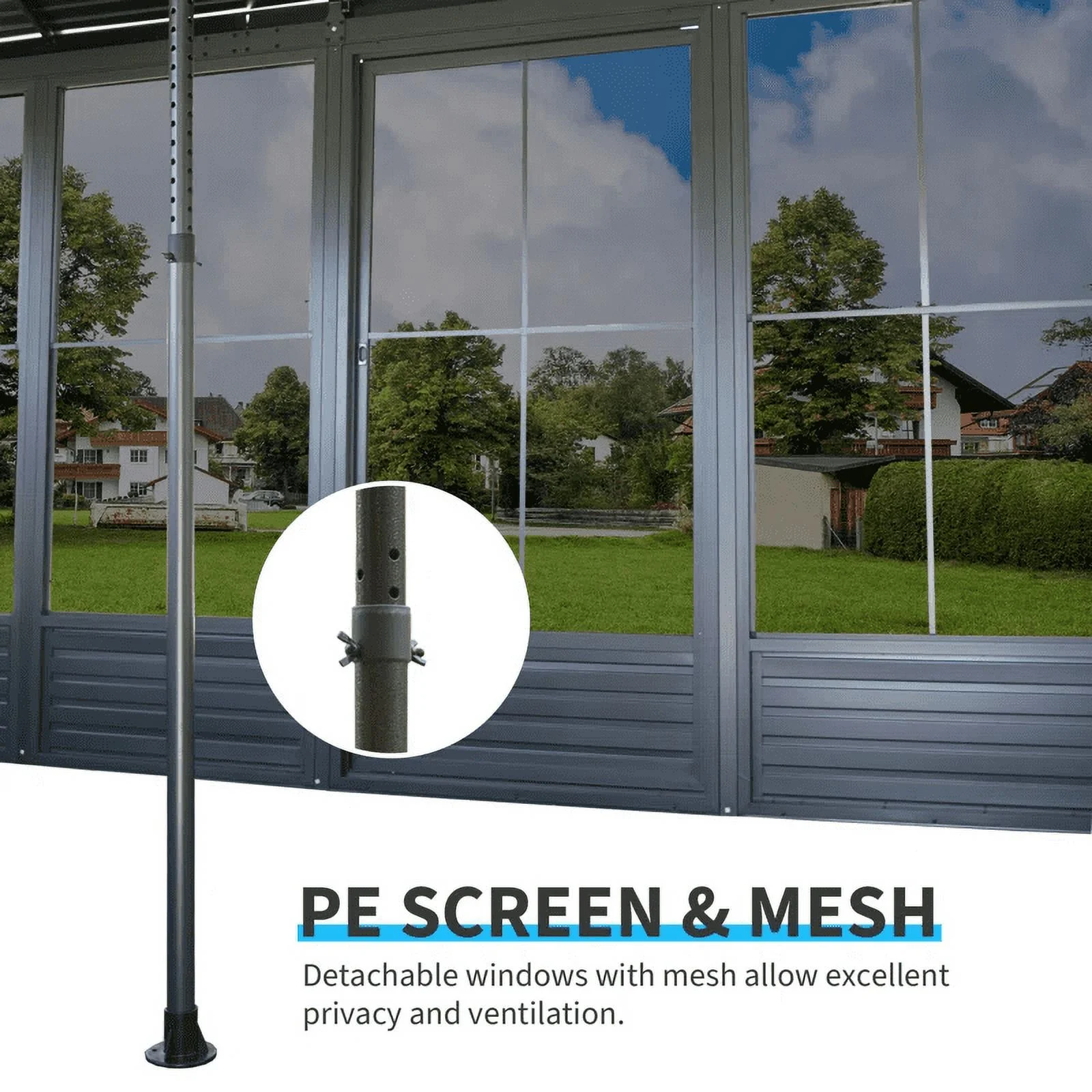 Estate Series 16.5' x 13' All-Season Hardtop Solarium with Sliding Doors