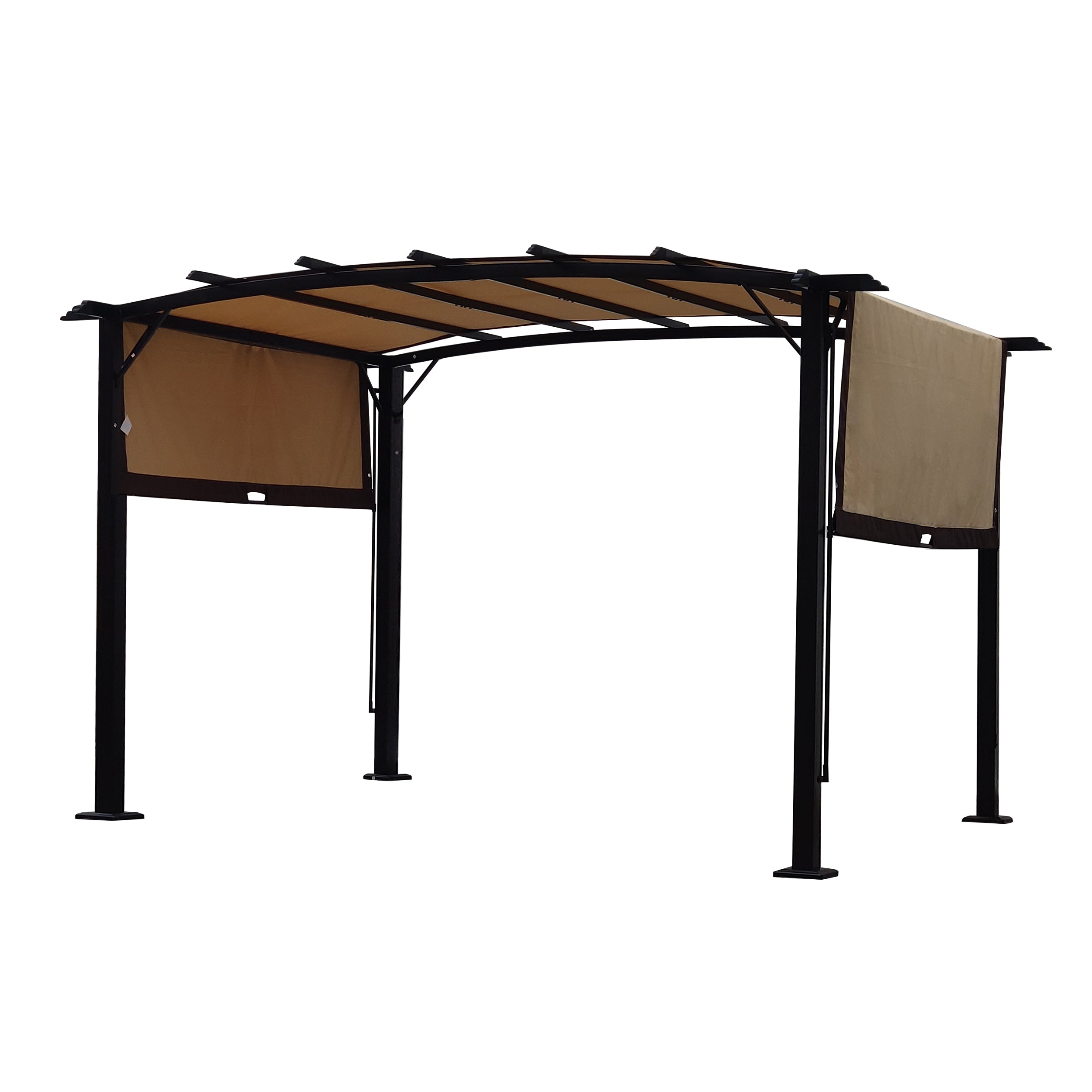 V.I.P Digital Presence 12' x 9' Steel Pergola with Retractable Canopy