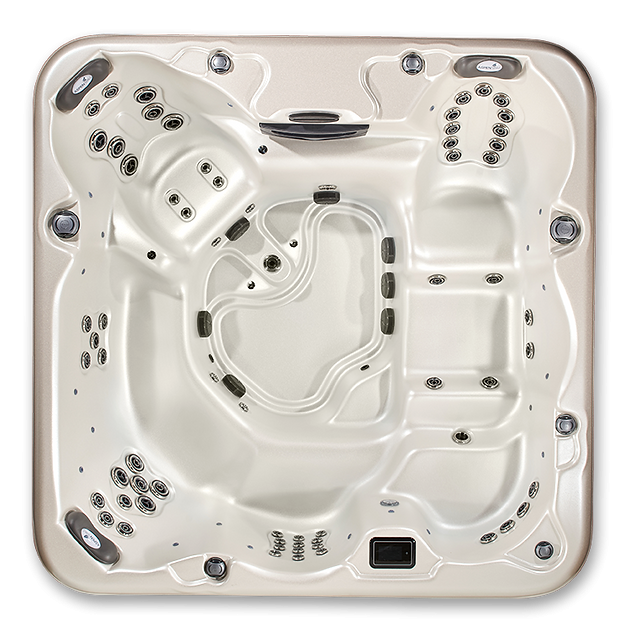 Pinnacle 7-Person Luxury Hot Tub with Captain’s Chair and Lounger