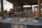 KoKoMo Bermuda Kitchen BBQ Island with Integrated TV & Fire Pit