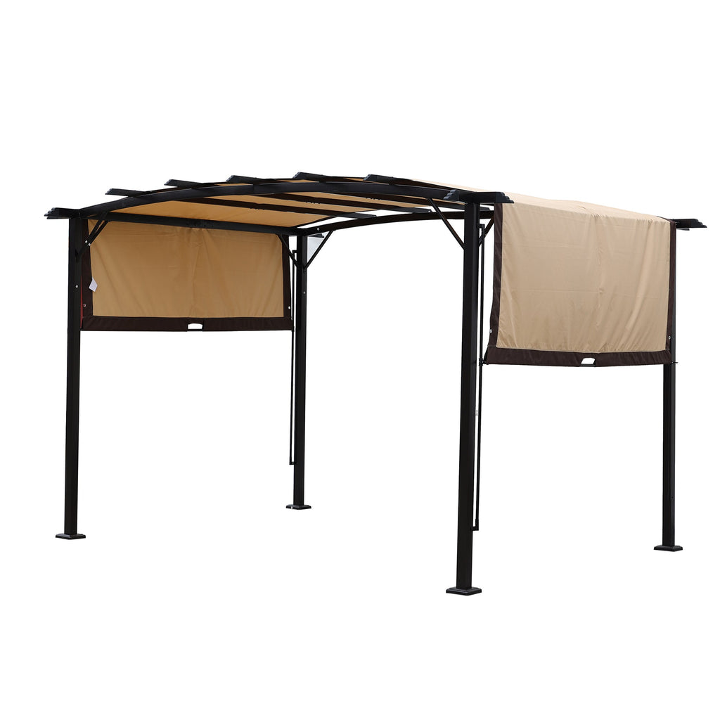 V.I.P Digital Presence 12' x 9' Steel Pergola with Retractable Canopy