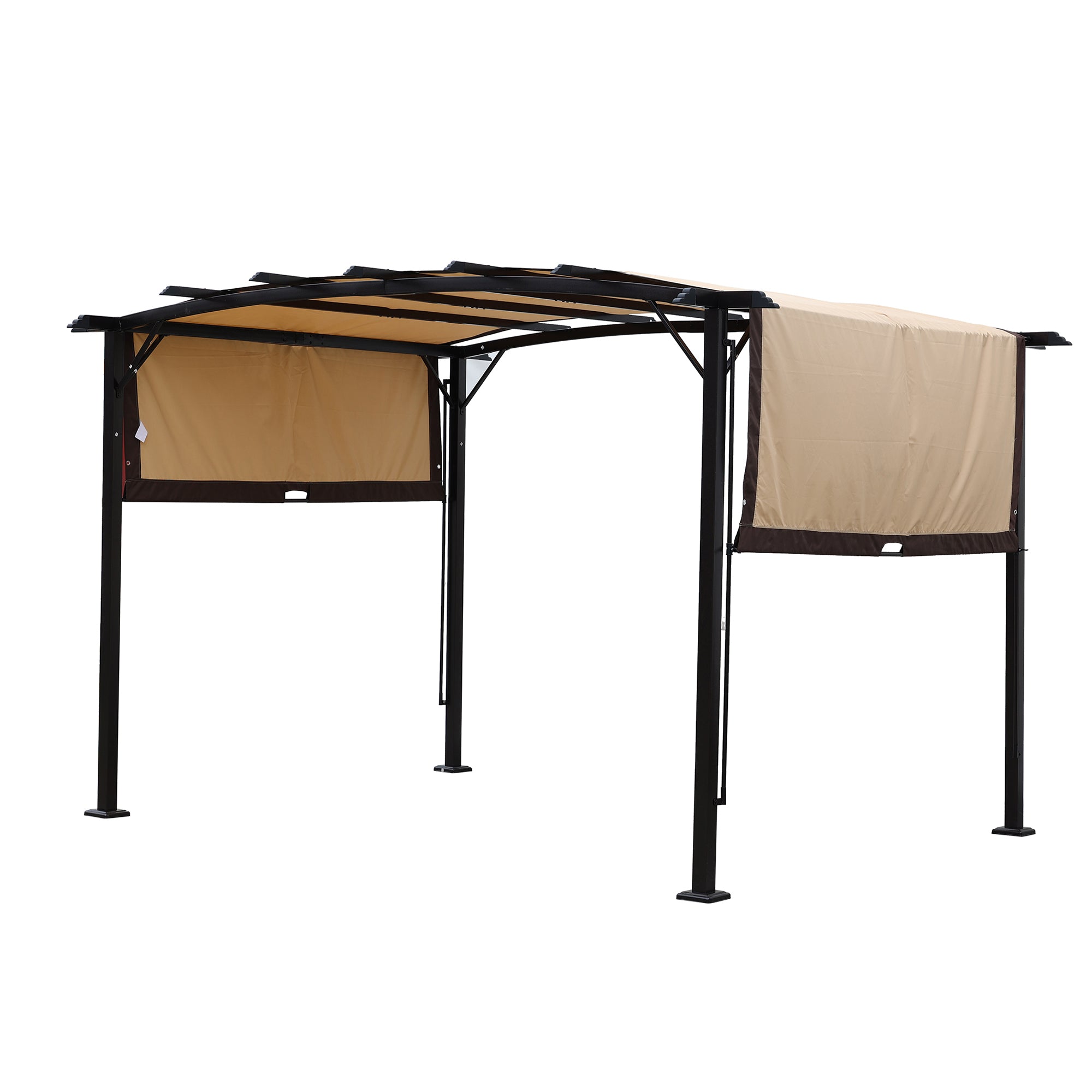 V.I.P Digital Presence 12' x 9' Steel Pergola with Retractable Canopy
