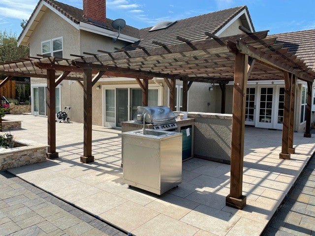 Super Deck Solid Redwood Pergola