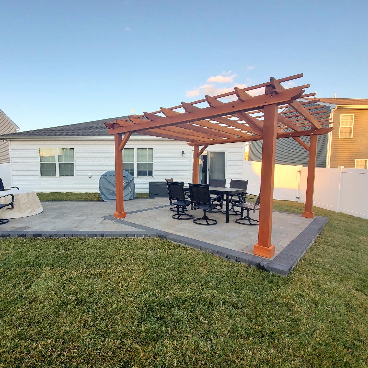 Super Deck Solid Redwood Pergola
