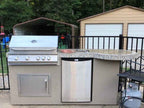 Maui 7'6" BBQ Island with 33" Round Bar & Integrated LED Lighting