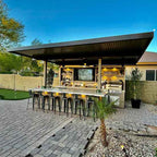 KoKoMo 20'x20' Outdoor Kitchen Pavilion with 70" Entertainment Suite & Full Bar