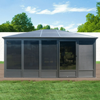 Estate Series 16.5' x 13' All-Season Hardtop Solarium with Sliding Doors