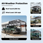 12' x 20' Reinforced All-Weather Metal Carport