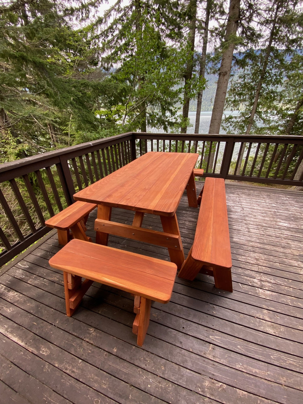 Best Redwood Super Deck Picnic Table