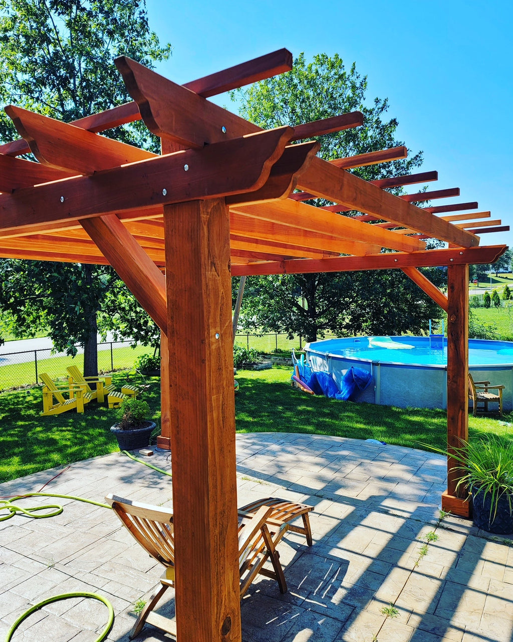 Super Deck Solid Redwood Pergola