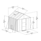 Glory 8 Ft. X 8 Ft. Gray/Diffused DIY Greenhouse Kit