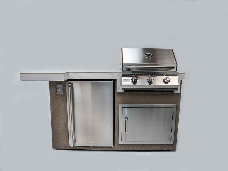 KoKoMo Mini Maui 6' Outdoor Kitchen Island with Integrated Seating