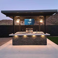 KoKoMo Dual-TV Sports Bar Outdoor Kitchen BBQ Island