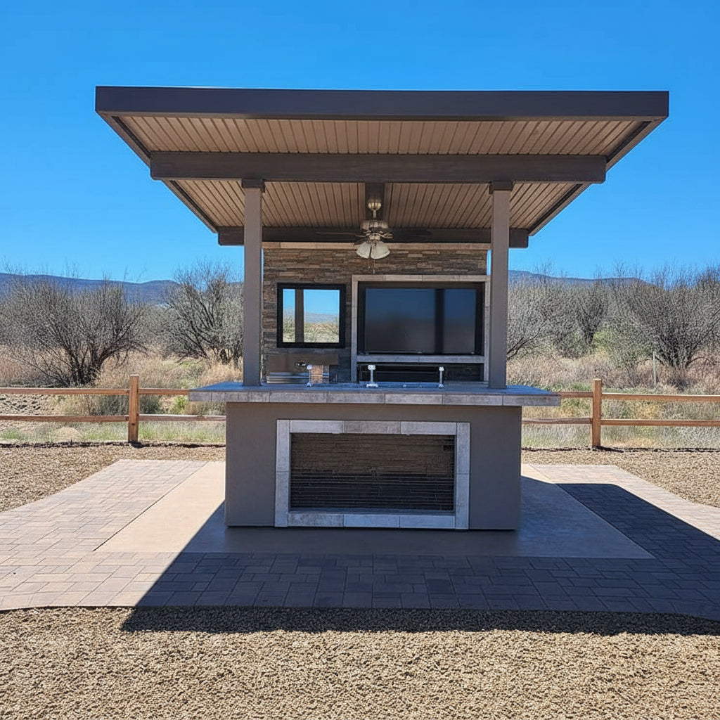 KoKoMo Baja Outdoor Kitchen & 12x12 Patio Cover Suite