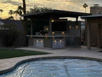 KoKoMo Bermuda Kitchen BBQ Island with Integrated TV & Fire Pit