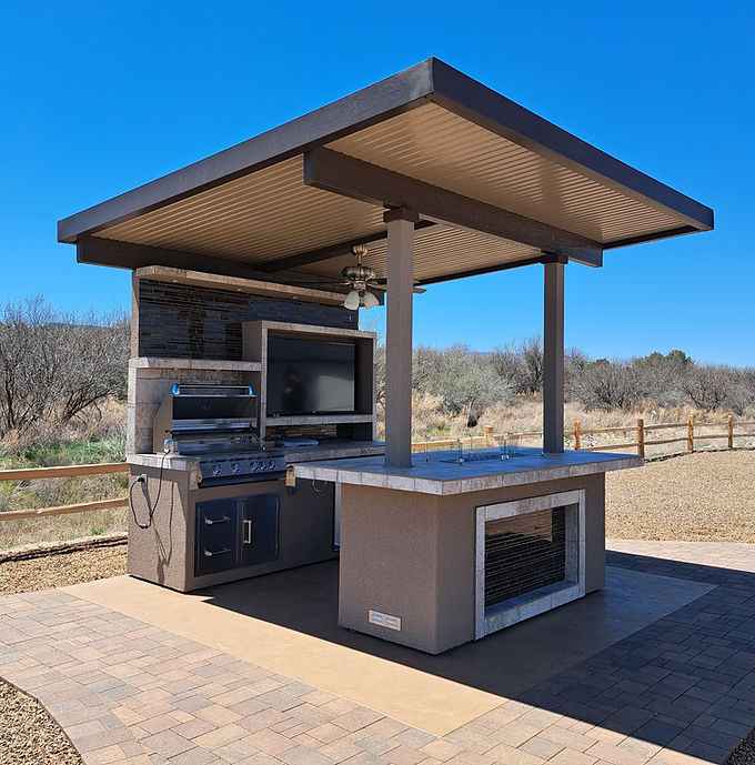 KoKoMo Baja Outdoor Kitchen & 12x12 Patio Cover Suite