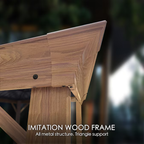 Apollo 12' x 20' Hardtop Gazebo with Wood-Grain Finish
