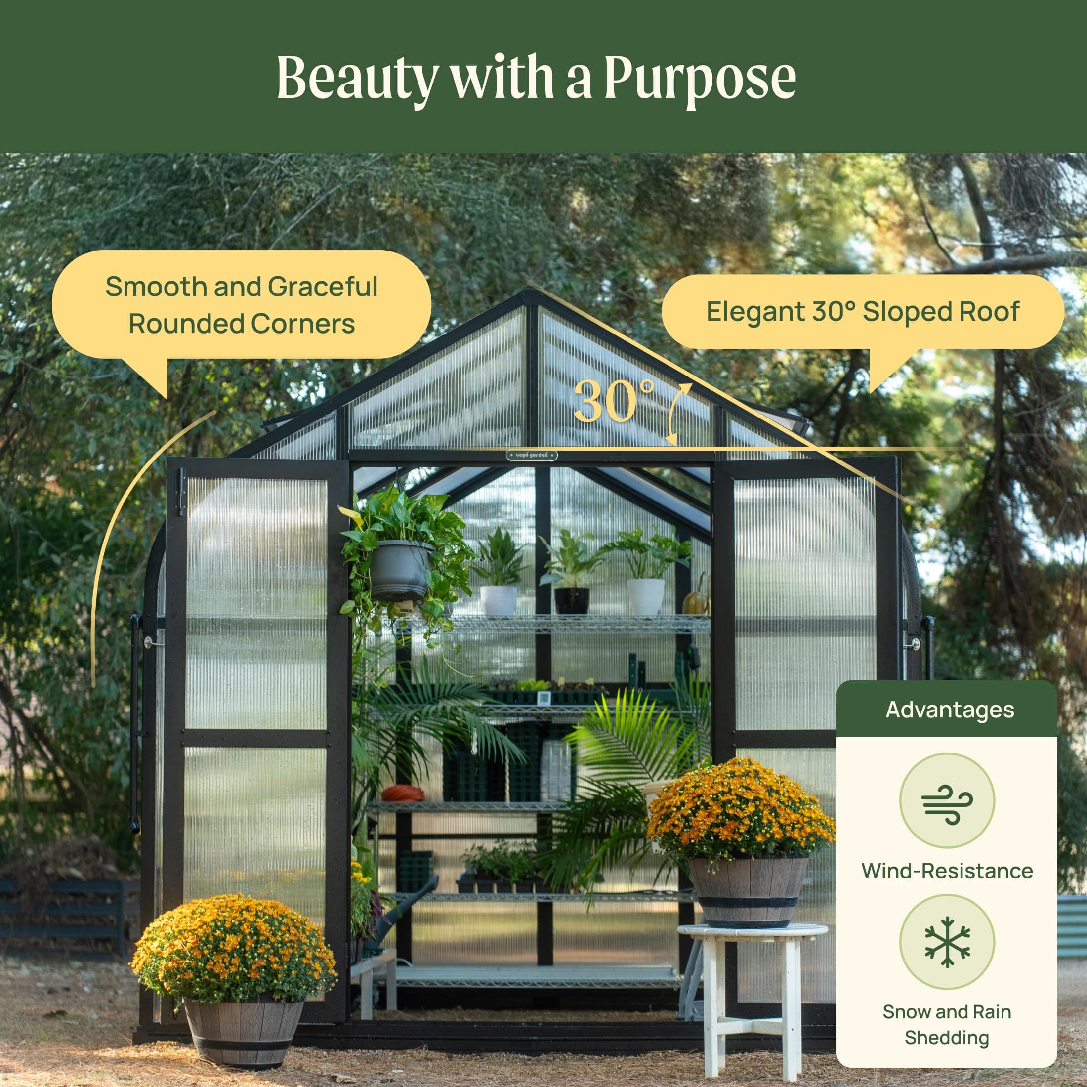 Vego Pacific Greenhouse - 8.5Ft Wide