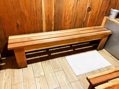 Best Redwood Heritage Solid Redwood Sauna Bench
