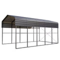 14 Ft. X 25 Ft. Carport Steel RV Car Canopy Shelter in Black
