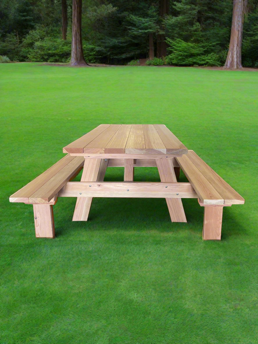 Best Redwood Super Deck Picnic Table