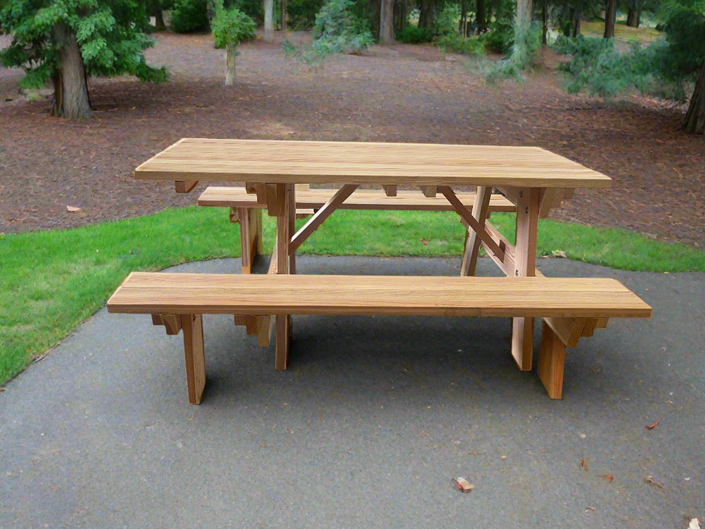 Best Redwood Super Deck Picnic Table