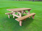 Best Redwood Super Deck Picnic Table