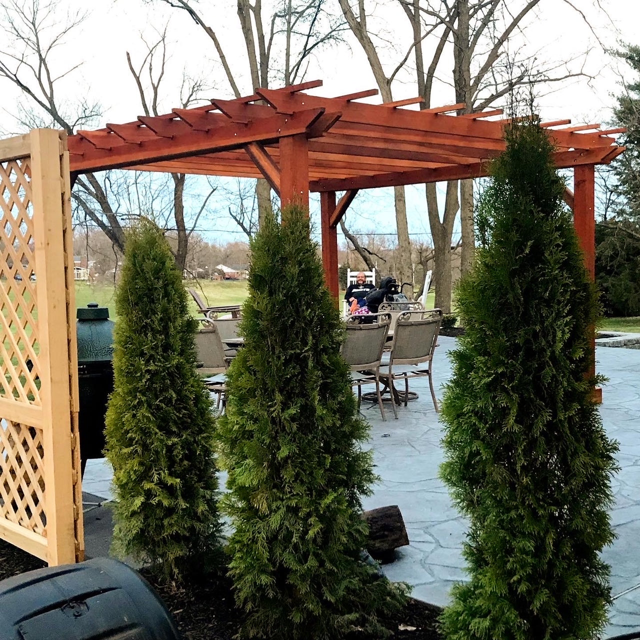 Super Deck Solid Redwood Pergola