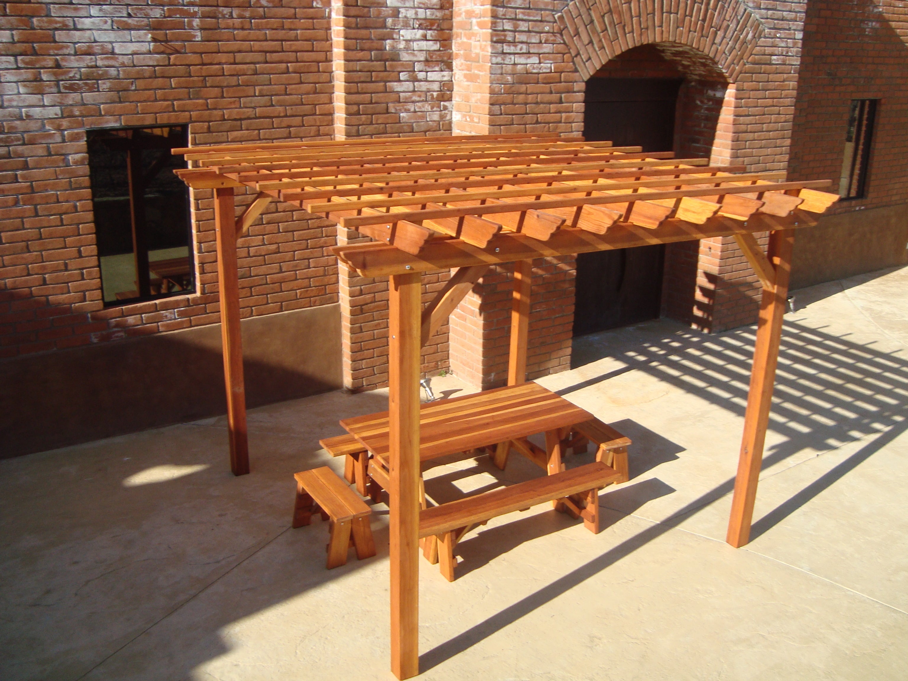 Super Deck Solid Redwood Pergola