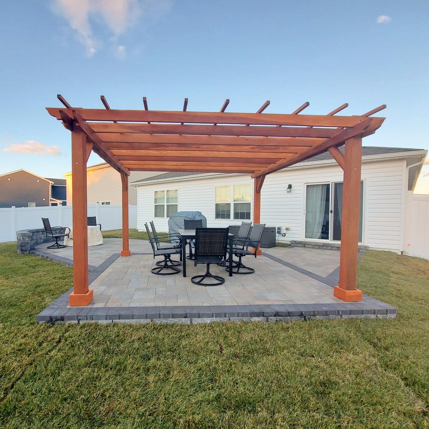 Super Deck Solid Redwood Pergola
