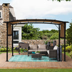 V.I.P Digital Presence 12' x 9' Steel Pergola with Retractable Canopy