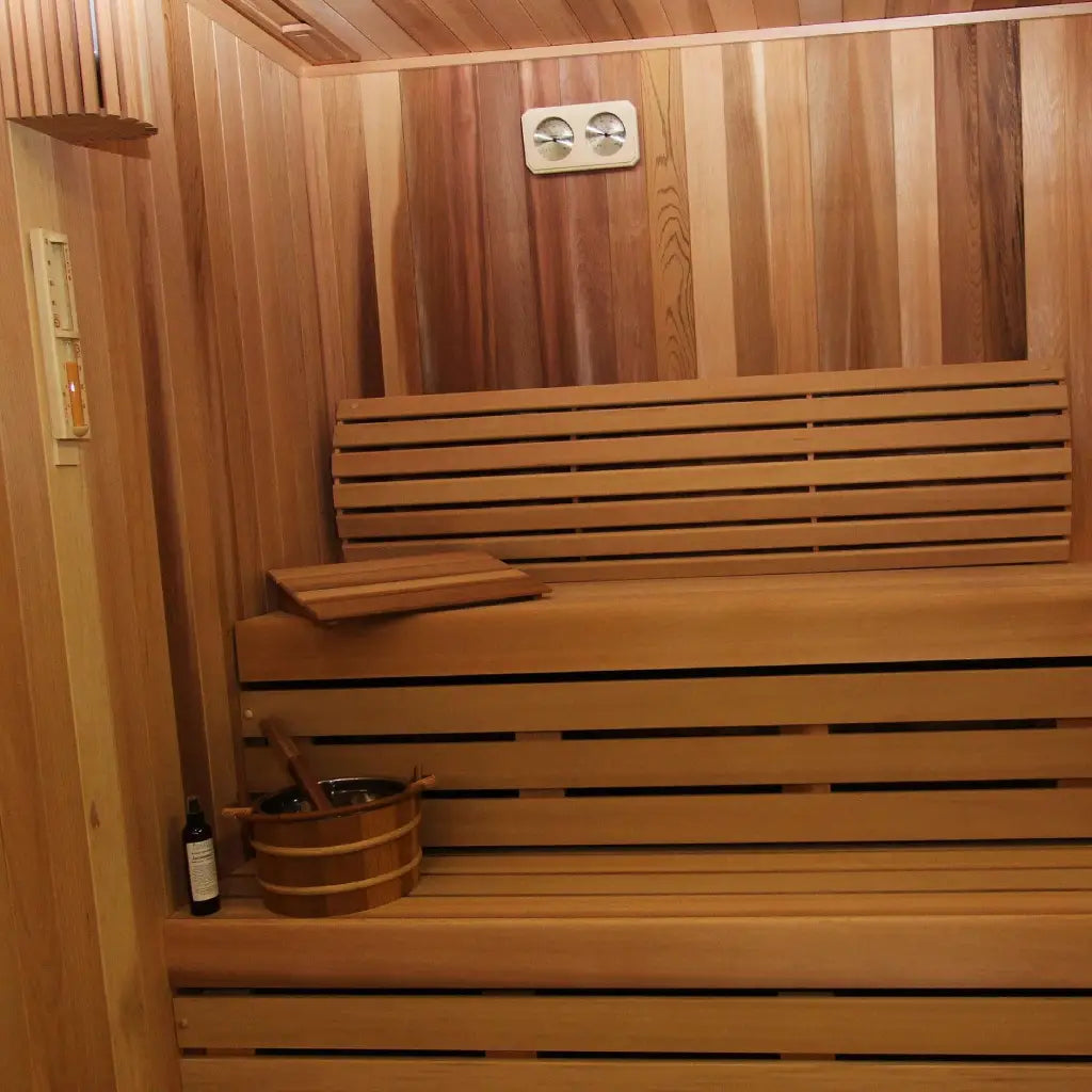 Carbon Smart Saunas - 5' x 8' x 8' - by Finnish Sauna Builders
